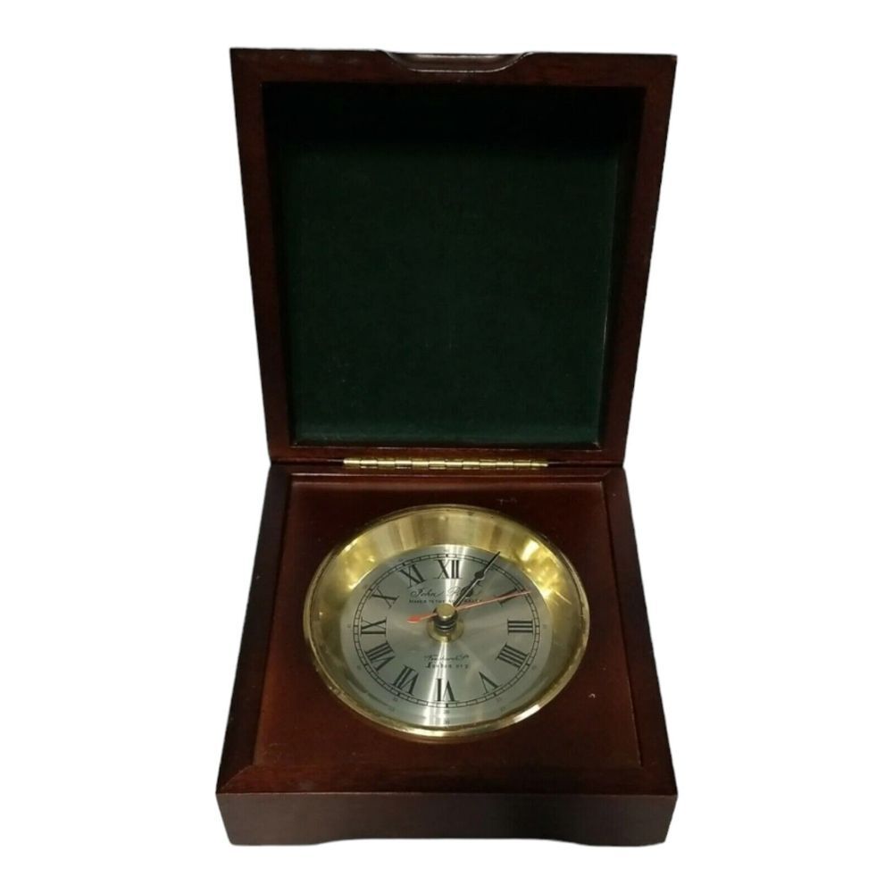 John Poole - England - Desk Clock  Wooden Box‎ Tested